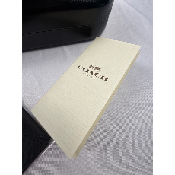 Coach Black‎ Hard Sunglasses Case with Cleaning Cloth and Care Booklet Luxottica main image 7